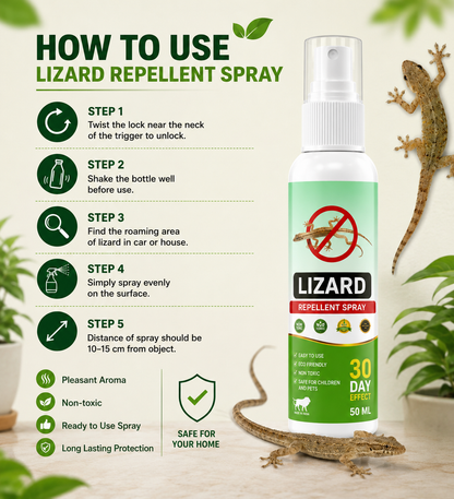 Lizard Repellent Spray Pack of 3 (Buy 1 Get 2 Free)